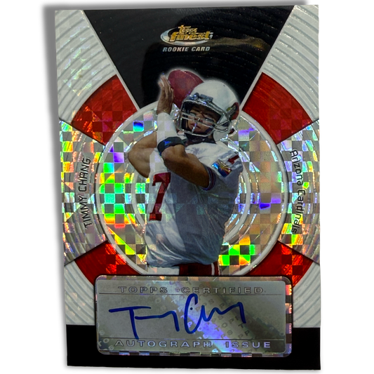 2005 Topps Finest Timmy Chang Rookie Autograph X-Fractor Card Serial 182 of 250 - thriftgoblinTrading Card