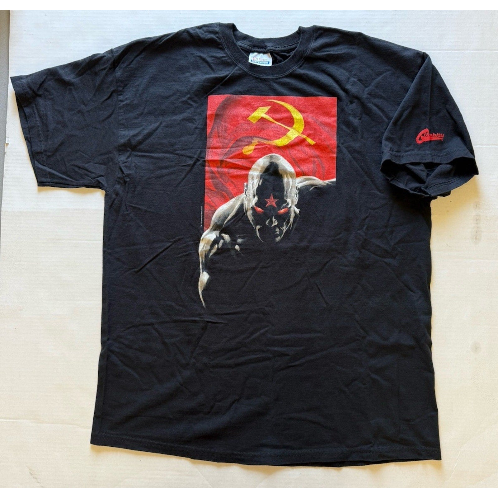 2006 Mercury Comics Atomika T-Shirt XL Black USSR Hammer Sick God Is Red Russia - thriftgoblin