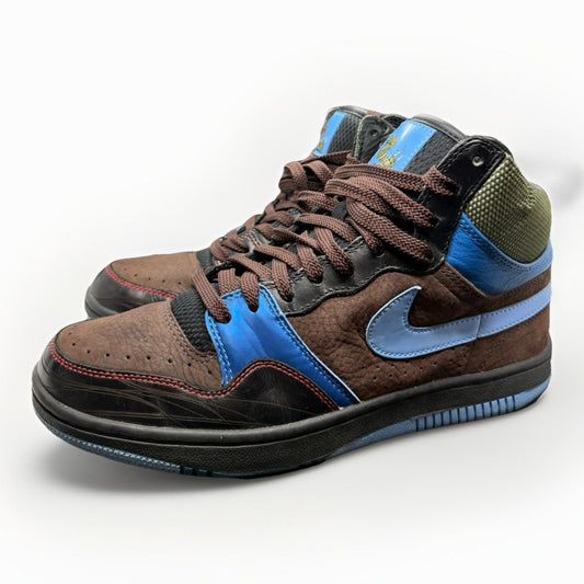 2006 Nike Court Force Hi Premium Cappuccino/University Blue 313941 - 241 Mens 10.5 - thriftgoblin