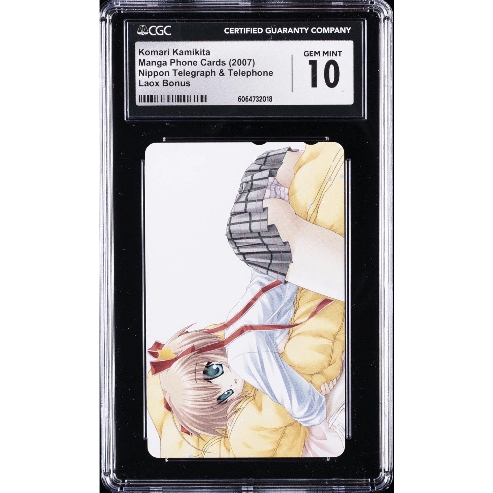 2007 MANGA PHONE CARDS LAOX BONUS KOMARI KAMIKITA CGC 10 GEM MINT - thriftgoblin