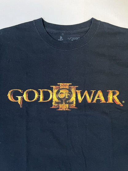 2009 GOD OF WAR 3 III Logo Tshirt Mens Playstation Sony IvGear Cotton Black Crew - thriftgoblin