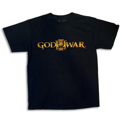 2009 GOD OF WAR 3 III Logo Tshirt Mens Playstation Sony IvGear Cotton Black Crew - thriftgoblin