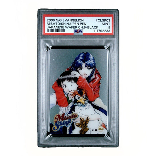 2009 NEON GENESIS BLACK CLSP03 MISATO KATSURAGI/PEN PEN/SHINJI IKARI PSA 9 - thriftgoblin