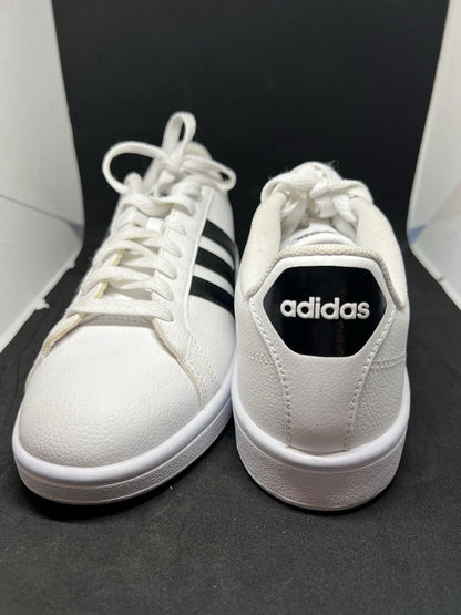 2018 Adidas Women’s Size 8 Cloudfoam Advantage White/Black 3 Stripe Shoes 28Y001 - thriftgoblin
