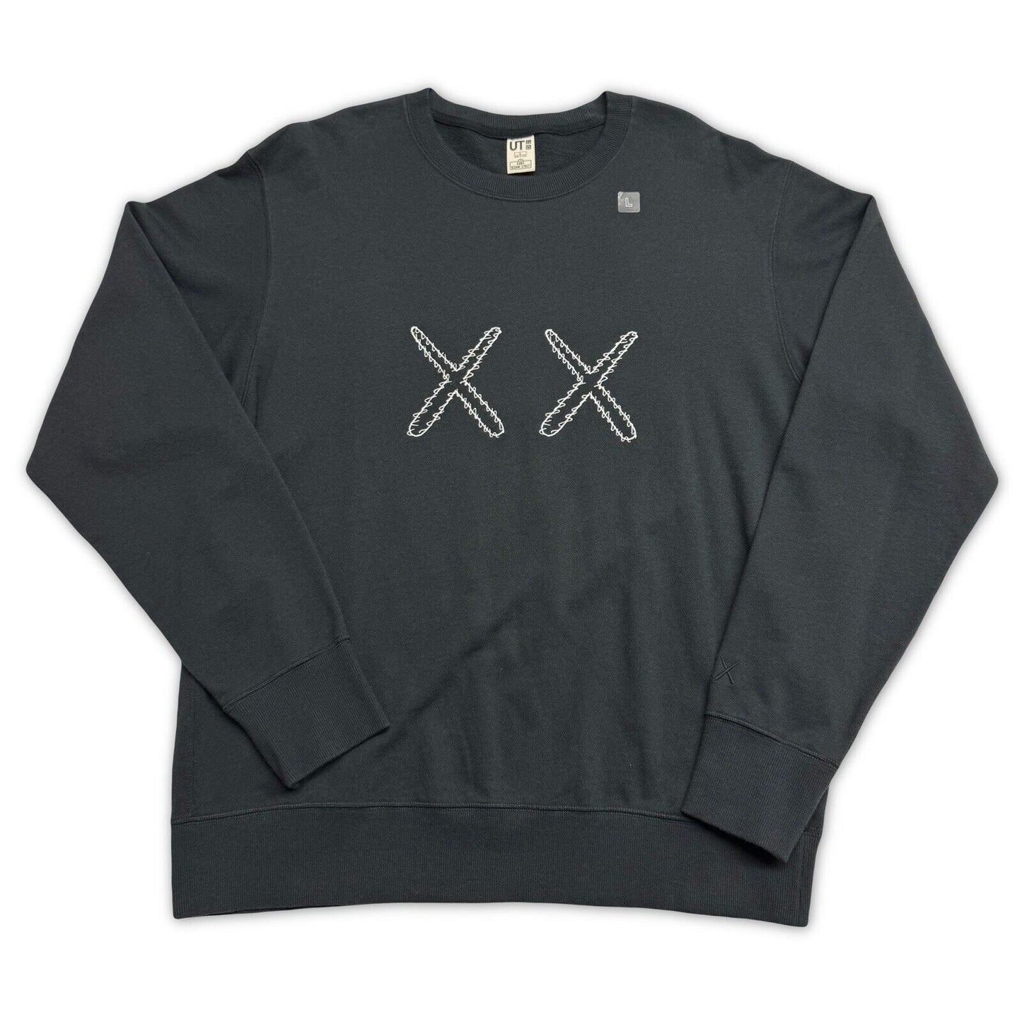 2018 Uniqlo x Kaws x Sesame Street XX Sweatshirt Black Crewneck Sweater Mens L - thriftgoblin