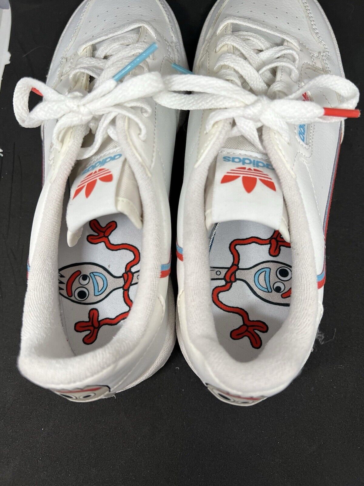 2019 Adidas x Toy Story 4 Shoe. Youth/women Continental 80 EG7313 White Red Cyan - thriftgoblin