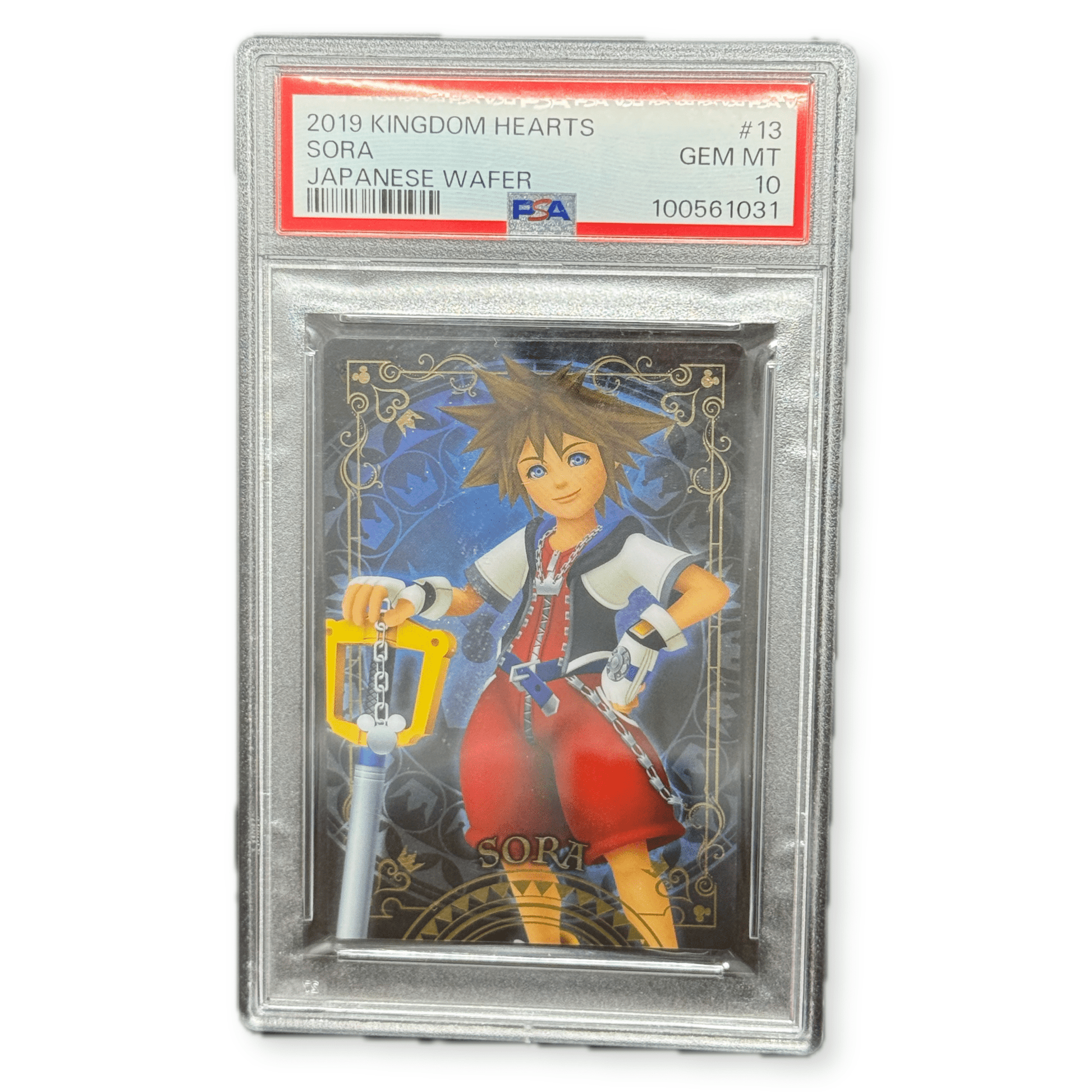 2019 Kingdom Hearts Sora 13 Japanese Bandai Wafer Card PSA 10 Gem Mint - thriftgoblinTrading Card