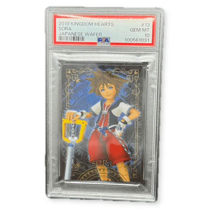 2019 Kingdom Hearts Sora 13 Japanese Bandai Wafer Card PSA 10 Gem Mint - thriftgoblinTrading Card