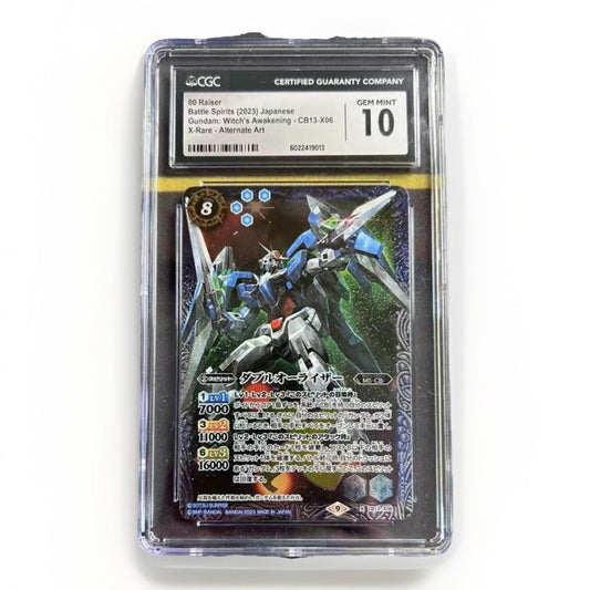 2023 Battle Spirits Gundam:Witch's Awakening CB13 - X06 X - Rare 00 Raiser CGC 10 - thriftgoblin