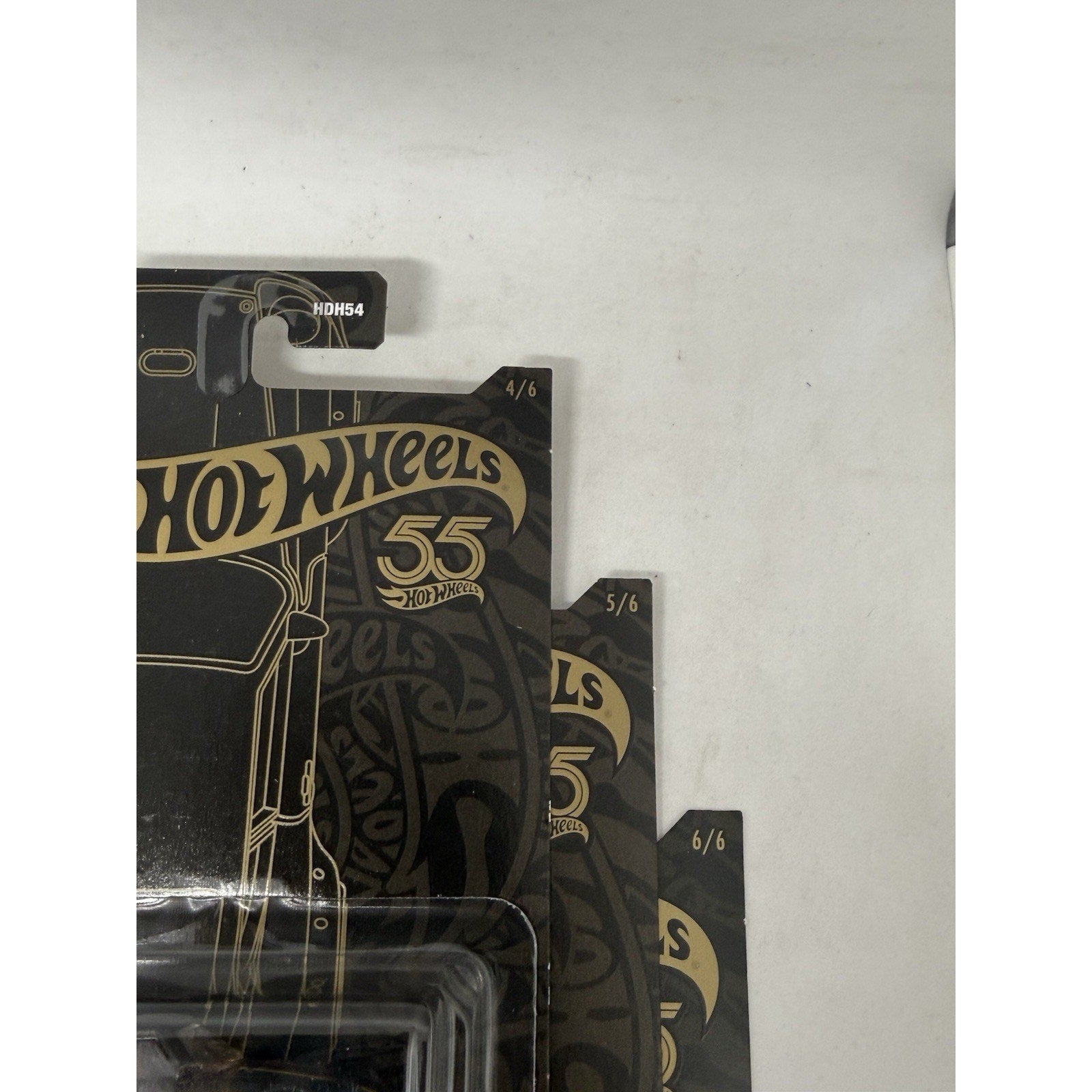 2023 Hot Wheels 55th Anniversary Black Gold Complete Set 6/6 HDH54 Porsche Gtr - thriftgoblin