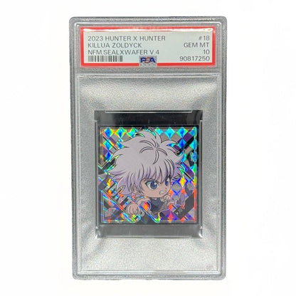 2023 HUNTER X HUNTER KILLUA ZOLDYCK 18 NFM SEAL WAFER V 4 PSA 10 GEN - Mint Gon - thriftgoblin