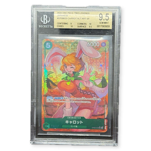 2024 One Piece Two Legends Carrot OP08-023 Alt Art SR Japanese BGS 9.5 Gem Mint - thriftgoblin