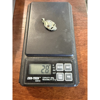 Grateful Dead .925 Silver Skull Pendant PSCL Marked 2.8g Sterling RARE Charm