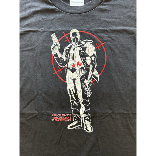 2001 Violent Messiahs Comic Shirt XL Hanes Tag Gun Art Black Tee Deadstock USA