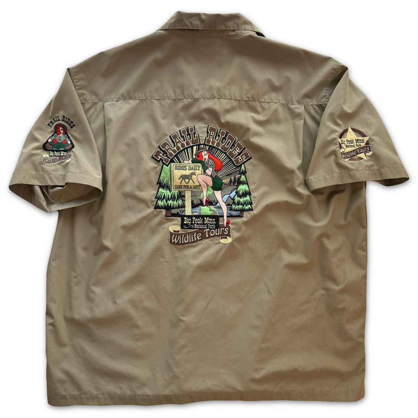 Disneyland Resort Ranger Rabbit Trail Rides Cast Member Shirt Jessica Rabbit XL