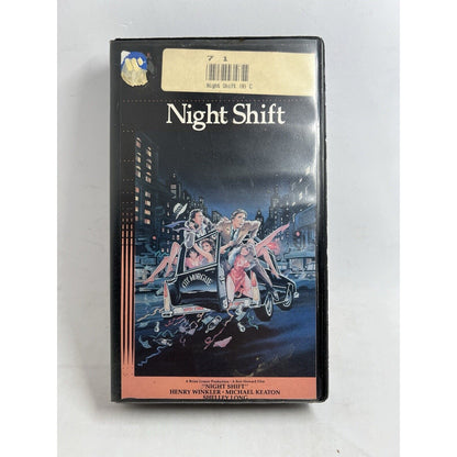 NIGHT SHIFT WARNER HOME VIDEO Clamshell VHS MICHAEL Keaton Tested Vintage Film