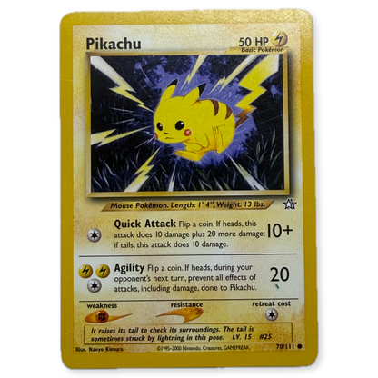 Pokemon Neo Genesis Pikachu 70/111 1999 Common Card