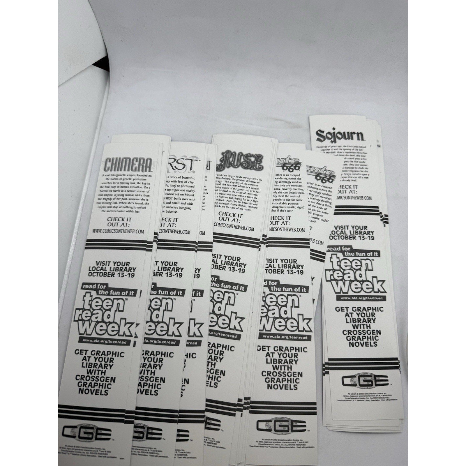 38 Comic Bookmarks Lot Sojourn, Mystic, Chimera, Route 666, The Path Set Adult - thriftgoblin