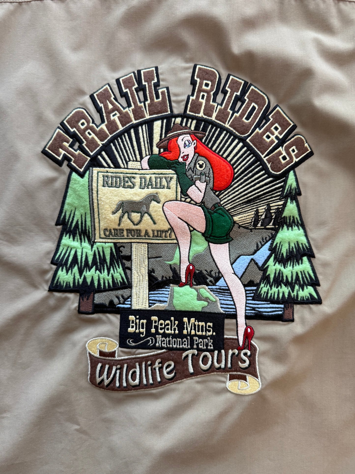 Disneyland Resort Ranger Rabbit Trail Rides Cast Member Shirt Jessica Rabbit XL