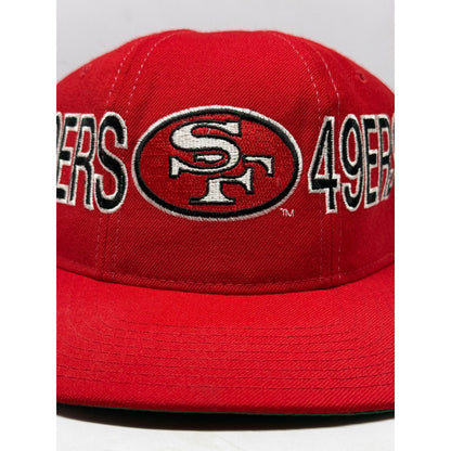 Vintage 90s Starter San Francisco 49ers Snapback Hat Wool NFL Red SF Cap Niner