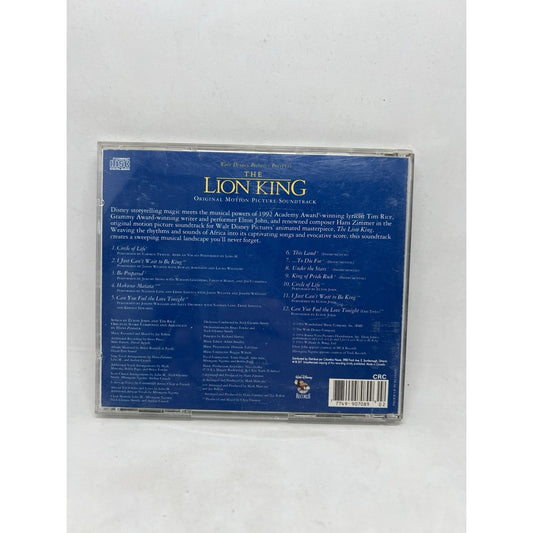 The Lion King - Original Soundtrack CD 1994 Disney Elton John Tim rice Animation