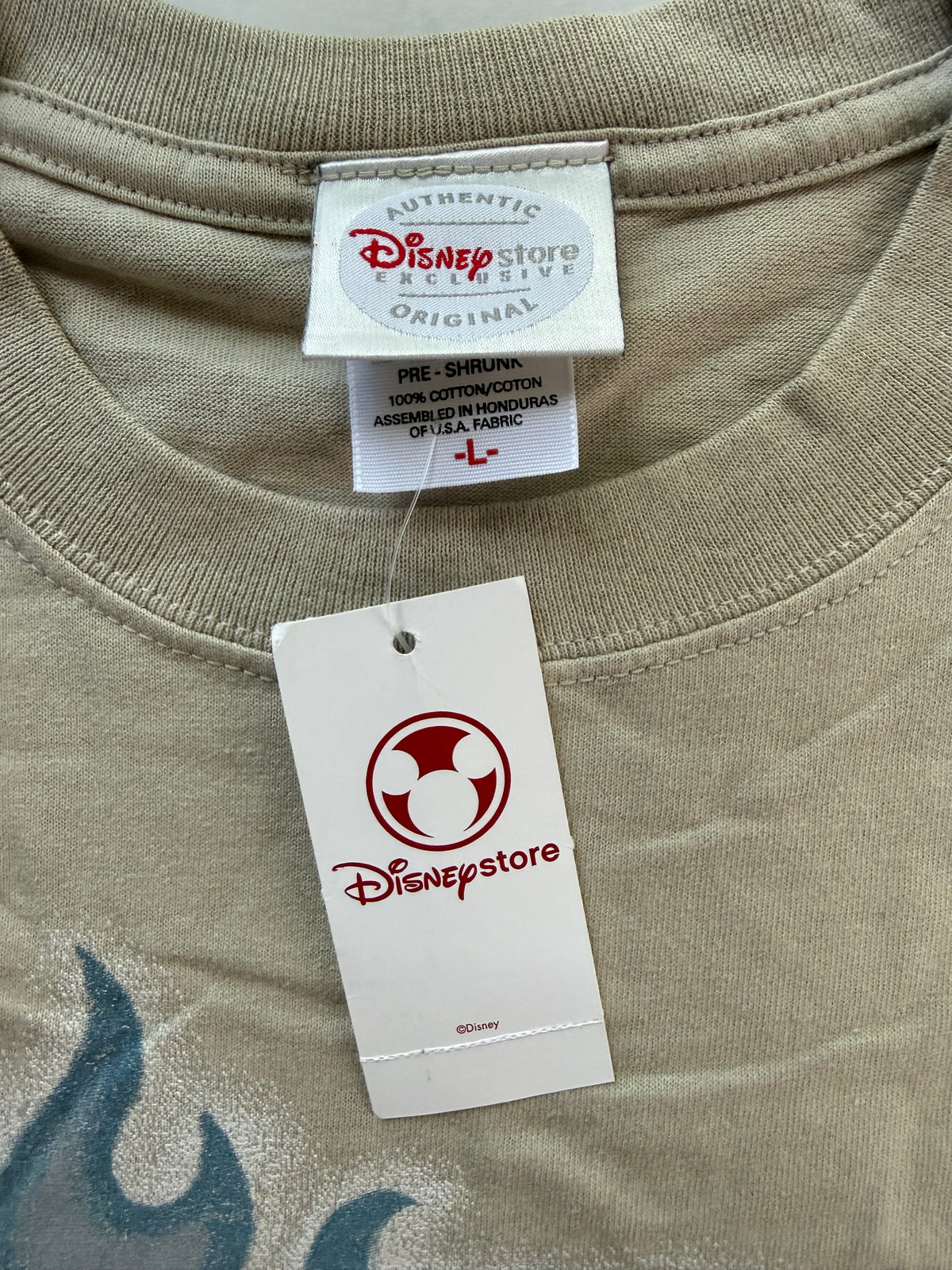 Disney Store The Fowl Side Donald Duck Devil Tee Mens L Tan Y2K NWT Rare