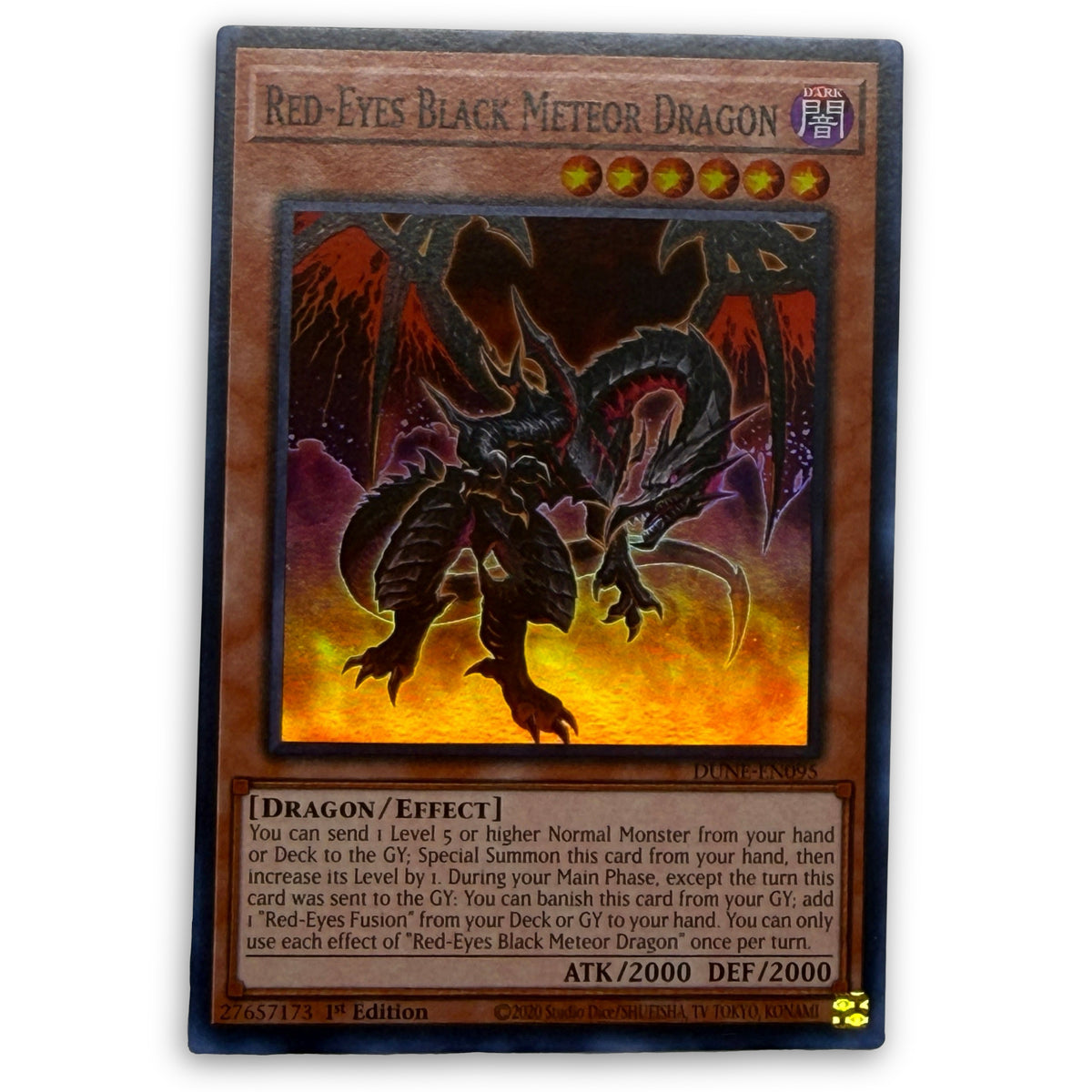 Yu-Gi-Oh Red-Eyes Black Meteor Dragon 1st Edition Card