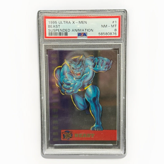 1995 Marvel Ultra X-Men BEAST Suspended Animation #1 PSA 8 Fleer Card NM-MT