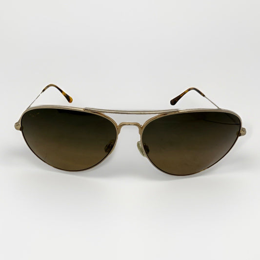 Maui Jim Aviator Sunglasses, MJ264-16 Mavericks MP-SG Gold, Titanium, Japan Top
