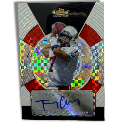 2005 Topps Finest Timmy Chang Rookie Autograph X-Fractor Card Serial 182 of 250