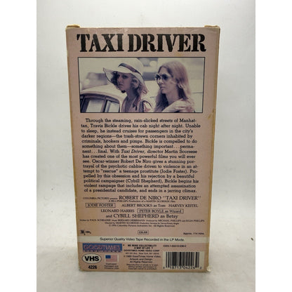 Taxi Driver VHS 1989 GoodTimes Home Video Robert De Niro Martin Scorsese Film