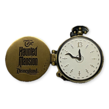 Disney DLR Haunted Mansion O'Pin House Pocket Watch 13 Hour Clock Pin 2009 70097