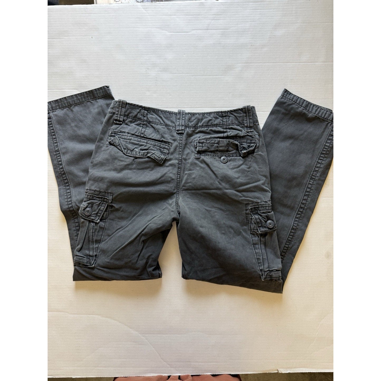 Old Navy Men’s Slim Fit Cargo Pants Gray Size 30x32 Utility Pocket y2k indie