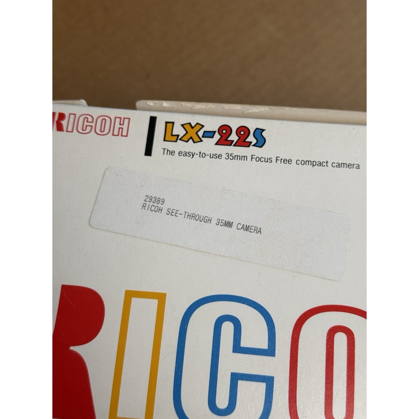 Ricoh LX-22S XOBBOX See Through 35mm Focus Free Film Camera New in Box 1993 35mm