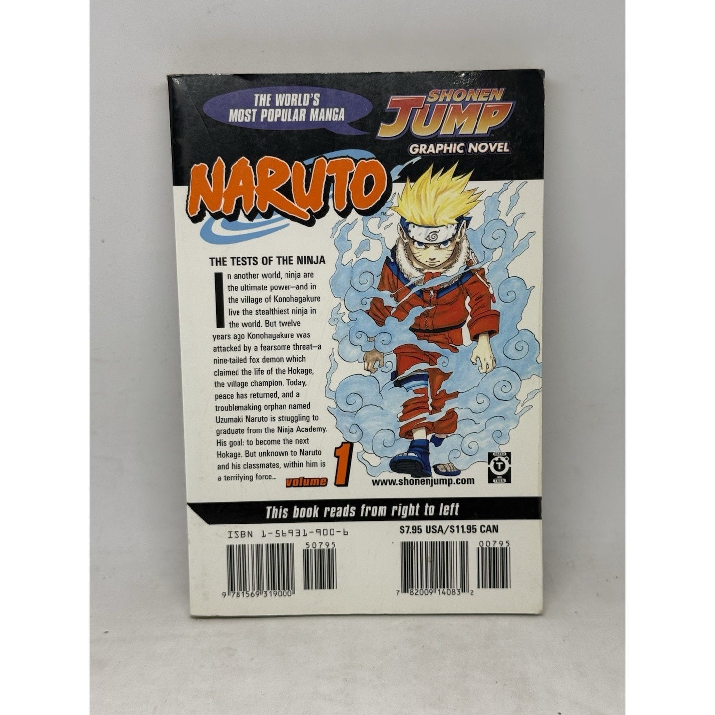 Naruto Vol 1 Manga Masashi Kishimoto Shonen Jump Graphic Novel Uzumaki 2003 Eng
