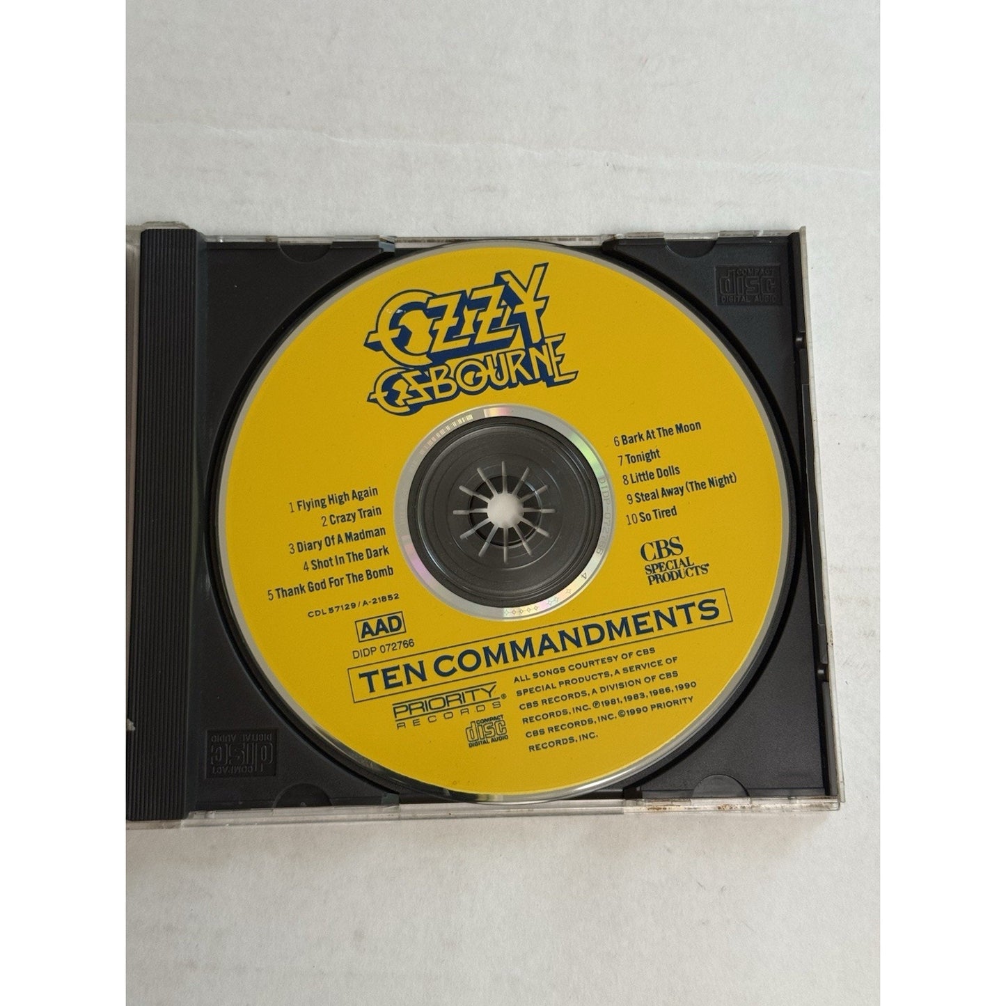 Ozzy Osbourne Ten Commandments CD 1990 Priority CBS Limited Collectors Edition