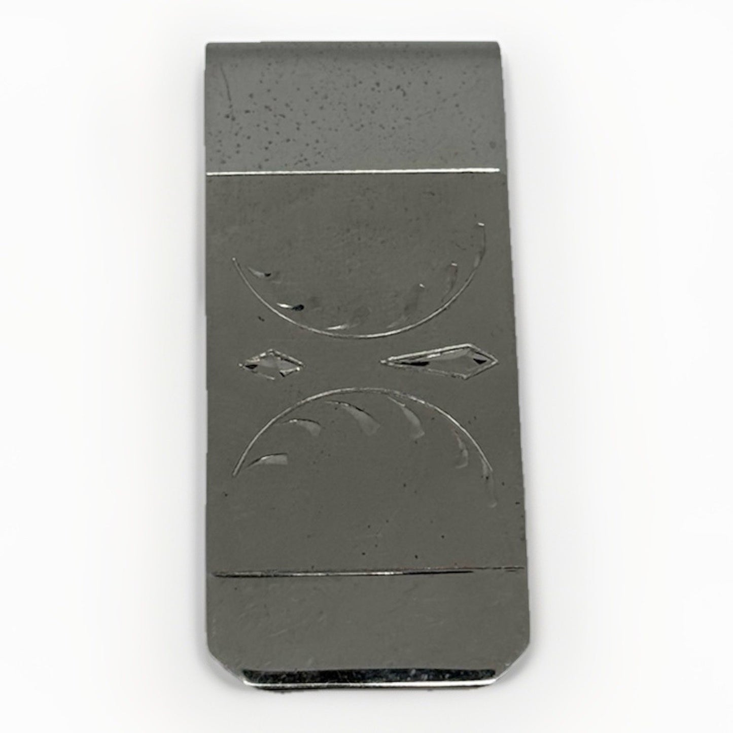 Sterling Silver Money Clip Hand Engraved Design MR X