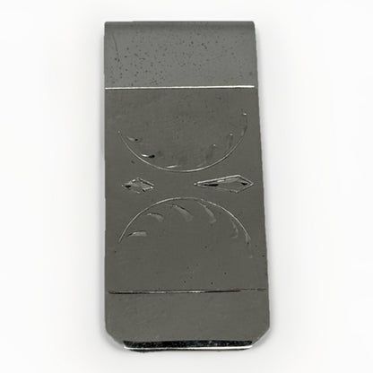 Sterling Silver Money Clip Hand Engraved Design MR X