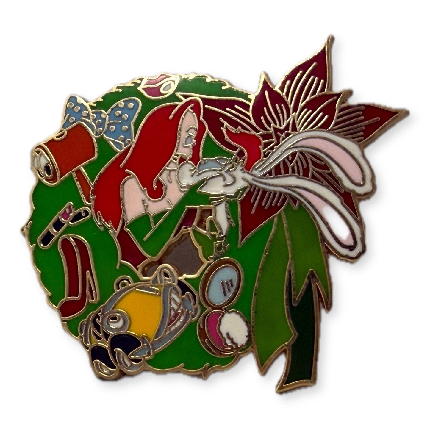 Disney Jessica Rabbit Advent Calendar Pin23 Christmas Wreath Enamel LE 1000 Pin