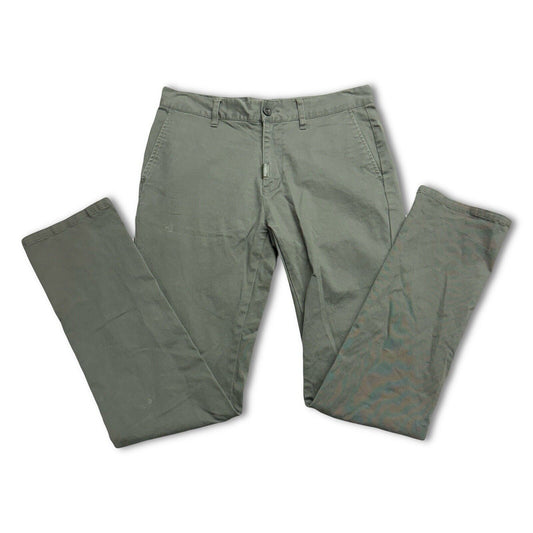 Lifted Research Group LRGEANS Pants Men's 32 Slim Straight Green Fit Chino Khaki