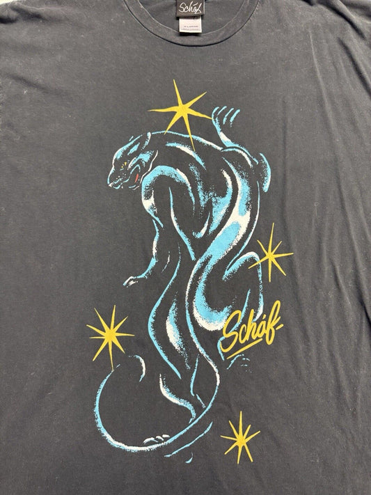 Schaf Zumies Panther Traditonal Art Tattoo Black Tshirt Mens XL Short Sleeve Top