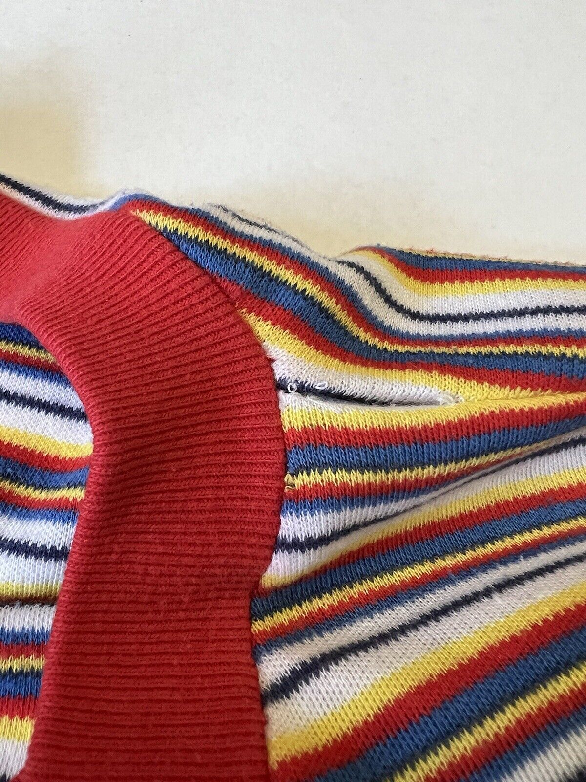 Vintage single stitch striped shirt RGB Colors Mens Medium Short Sleeve Tshirt