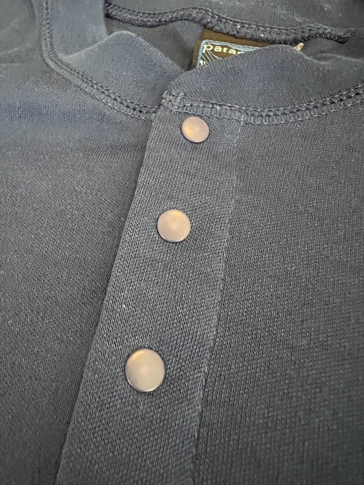 Vintage Patagonia Size S Capilene Henley Shirt Short Sleeve Blue Made in USA