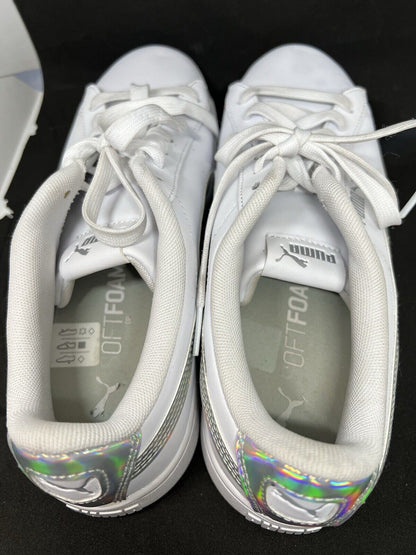 Girls Puma Classic Leather Sneakers Reflective Size 7.5 381497-01 Rainbow Bright