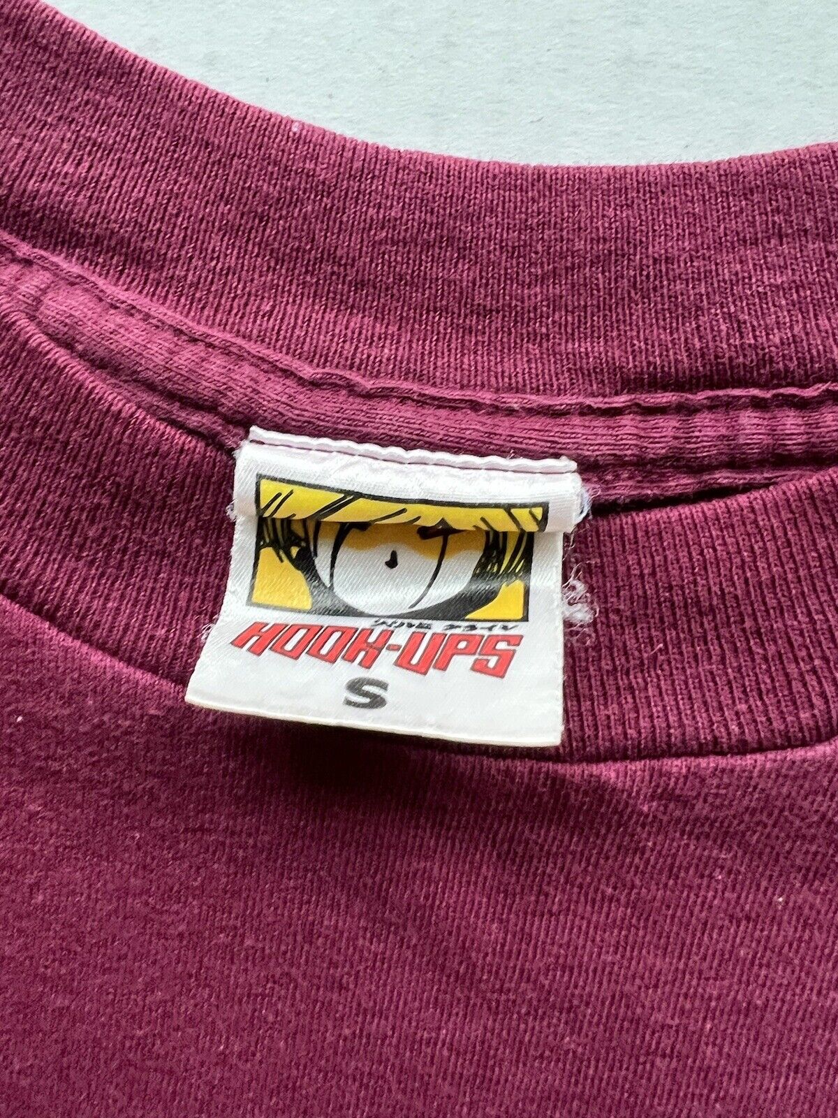 Hook-Ups Skateboards Prototype Logo Short Sleeve Shirt Red Eyes Tag