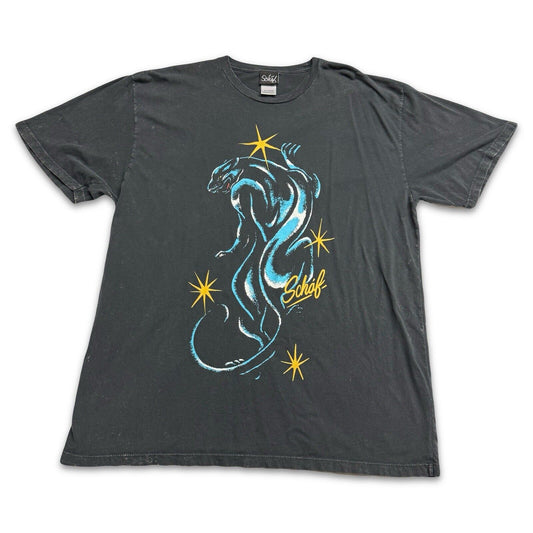 Schaf Zumies Panther Traditonal Art Tattoo Black Tshirt Mens XL Short Sleeve Top