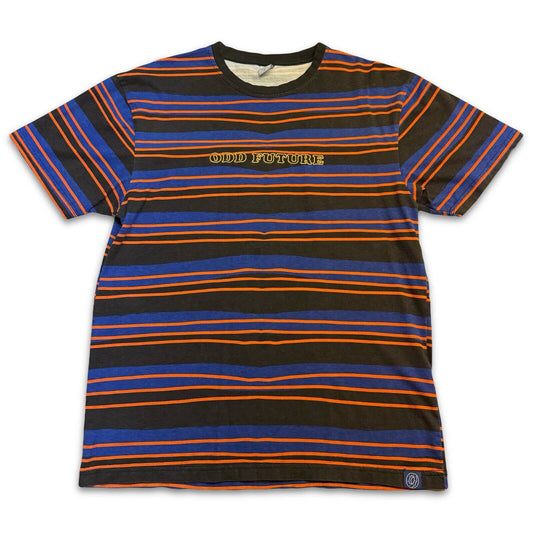 Odd Future OFWGKTA Hip-Hop Rap Music Embroidered Purple Black Striped L T-Shirt