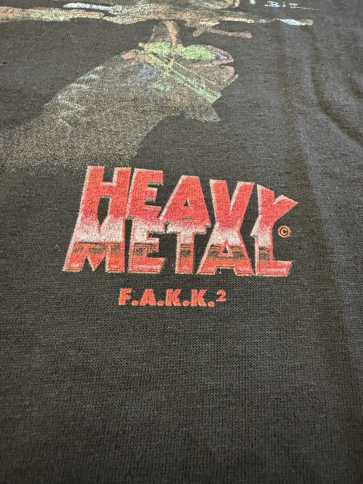 Vintage Heavy Metal FAKK 2 T-Shirt Comic Music Eye-Dye Tag Mens XL Graphic Top