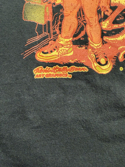 RARE Erosty Pop Japanese Hot Rod T-Shirt L Rockin' Jellybean Erostika Black Fink