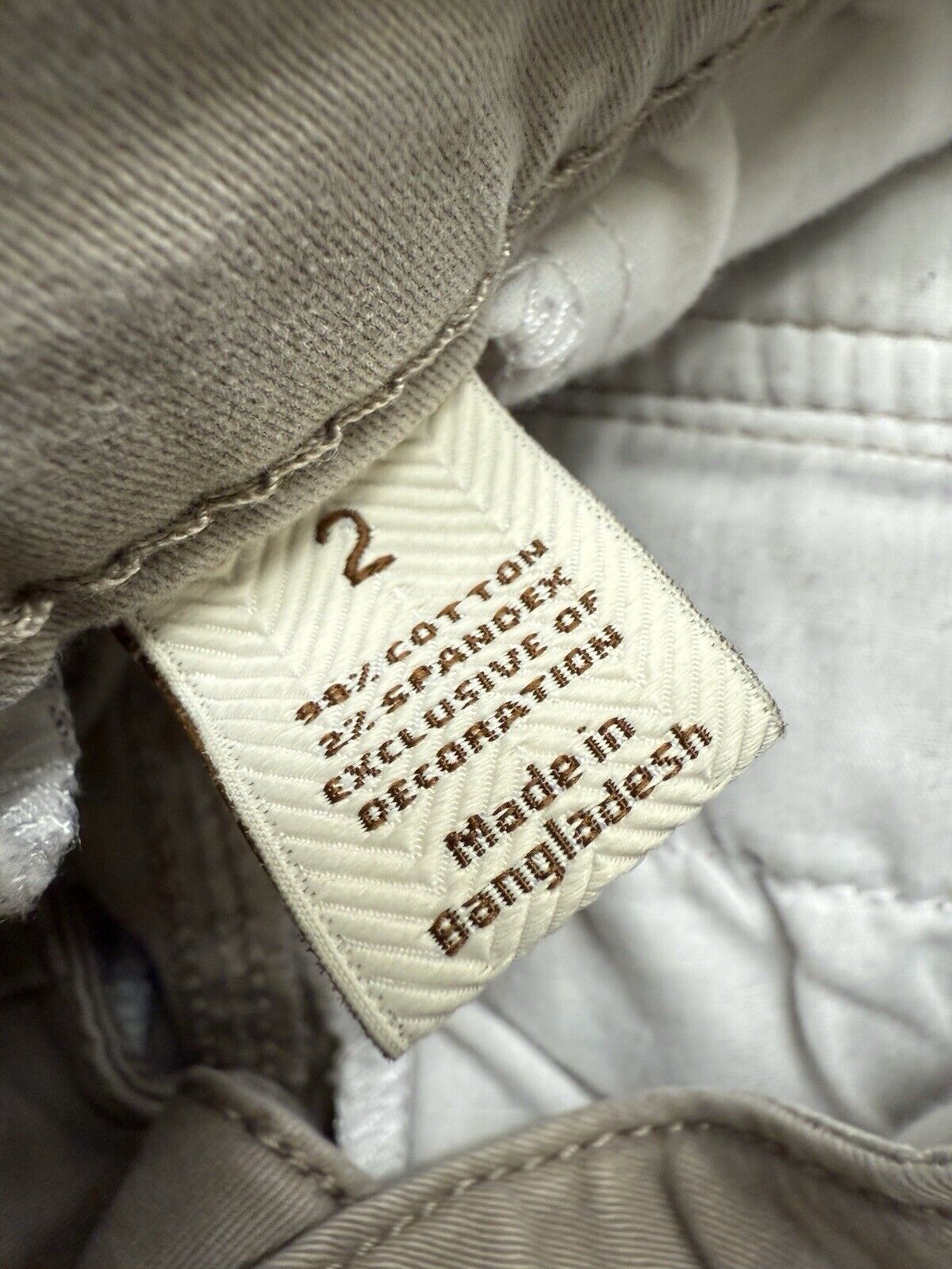 Sonoma Cargo Pant Slim Straight Womens 2 Tan Khaki Comfy Buttons Zipper Pockets